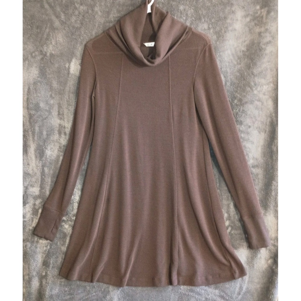 CAbi Fireside Cowl Neck Swing Fit Knit Sweater Tunic Top Dress Sz XS A-line